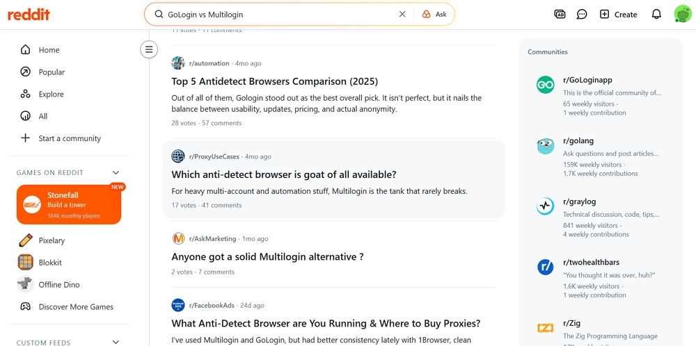 GoLogin vs Multilogin reddit