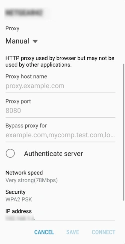 Manual Proxy Setup on Android