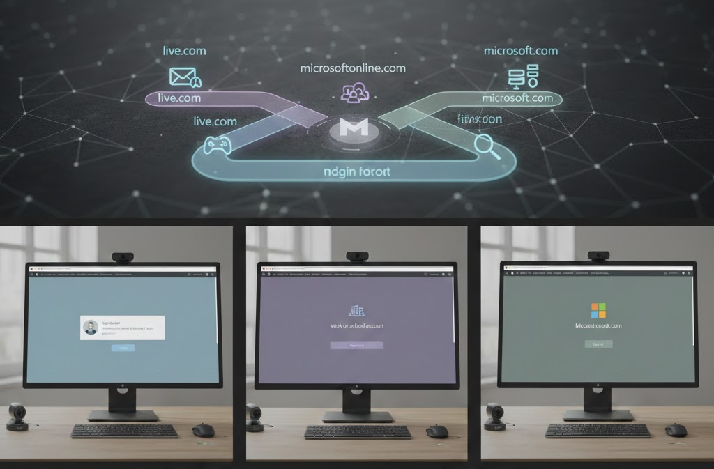 微软账号登录该用哪个？live.com、microsoftonline.com、microsoft.com 全面对比