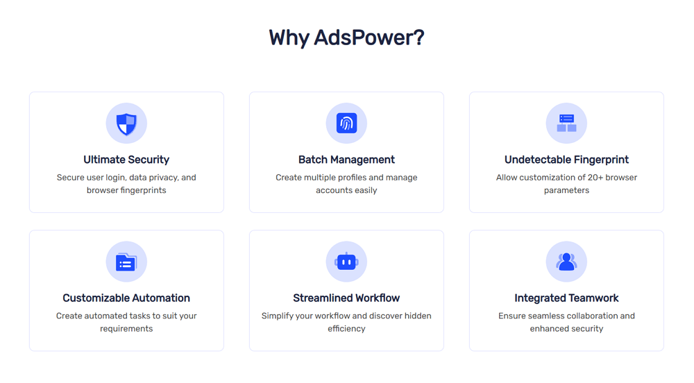 Особенности AdsPower