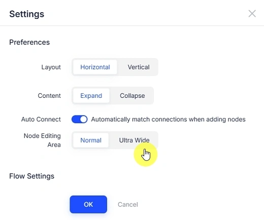 Ultra wide editing mode
