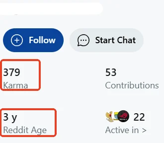 Reddit Age and Karma