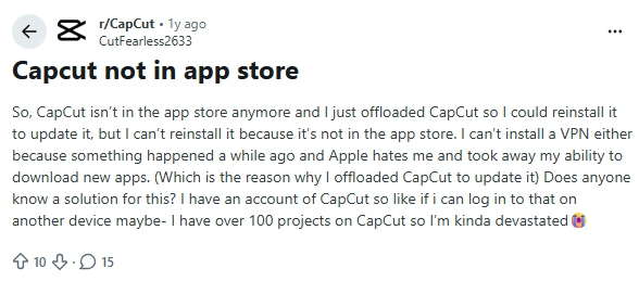 CapCut getting banned?