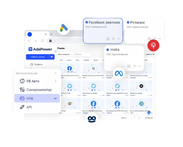 Безопасное переключение между рекламными аккаунтами с AdsPower