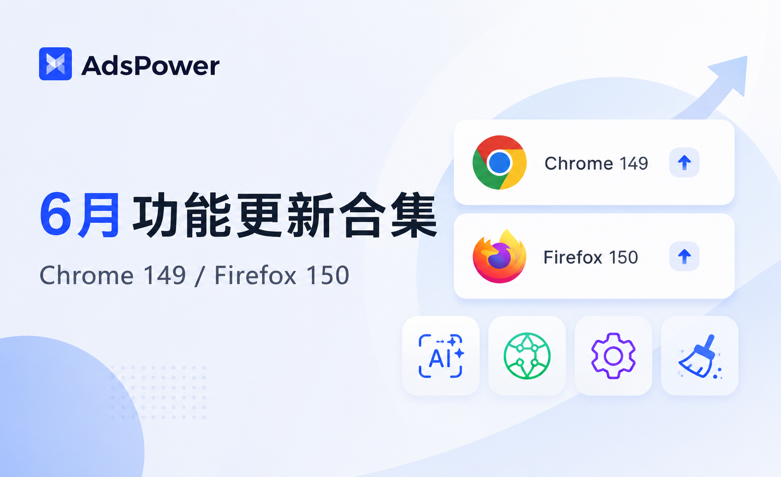 AdsPower 2026 年 6 月更新 | Chrome 149、Firefox 150 双内核上线,AI 接入更简单 AdsPower 2026 年 6 月更新 | Chrome 149、Firefox 150 双内核上线,AI 接入更简单