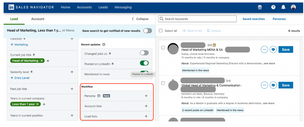 Use LinkedIn Sales Navigator