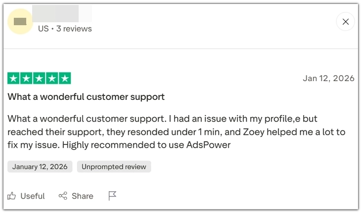 AdsPower user feedback