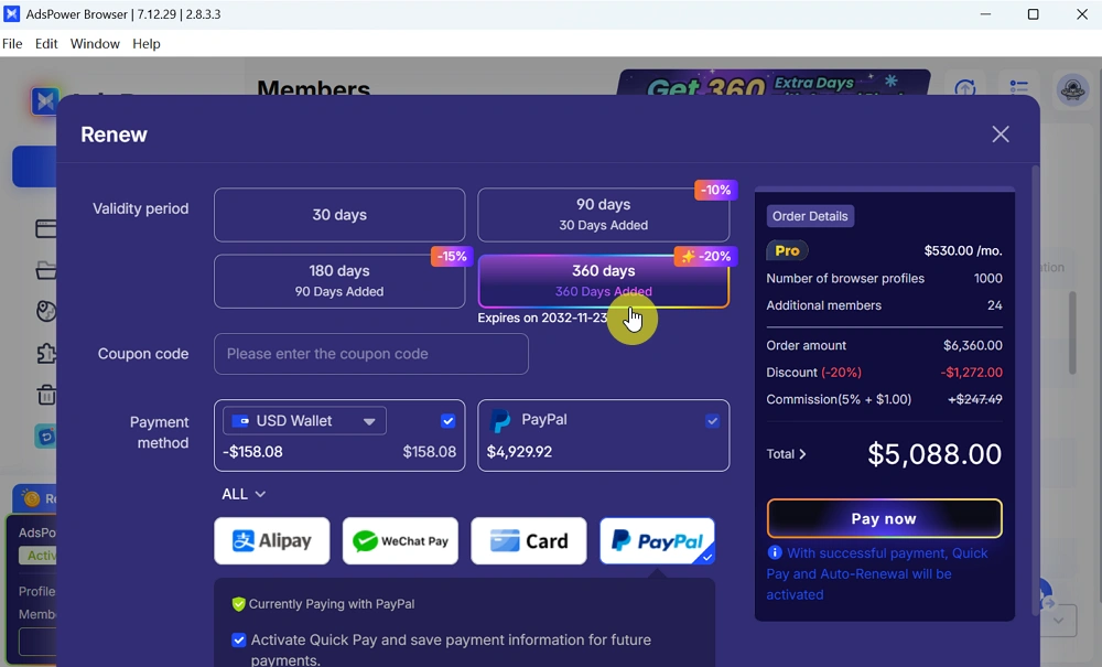 Pay in Billing Center