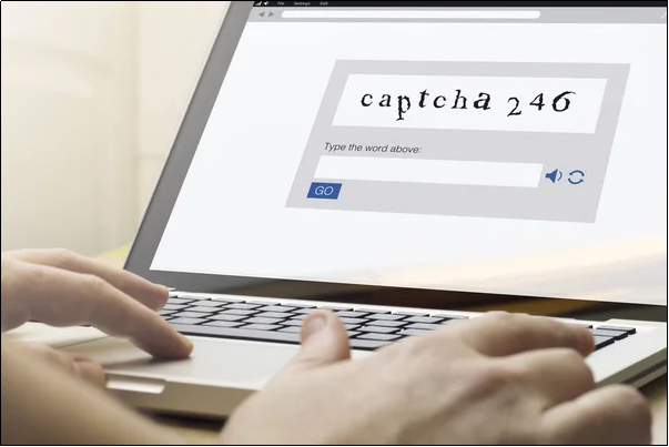 Image showing an individual solving CAPTCHA