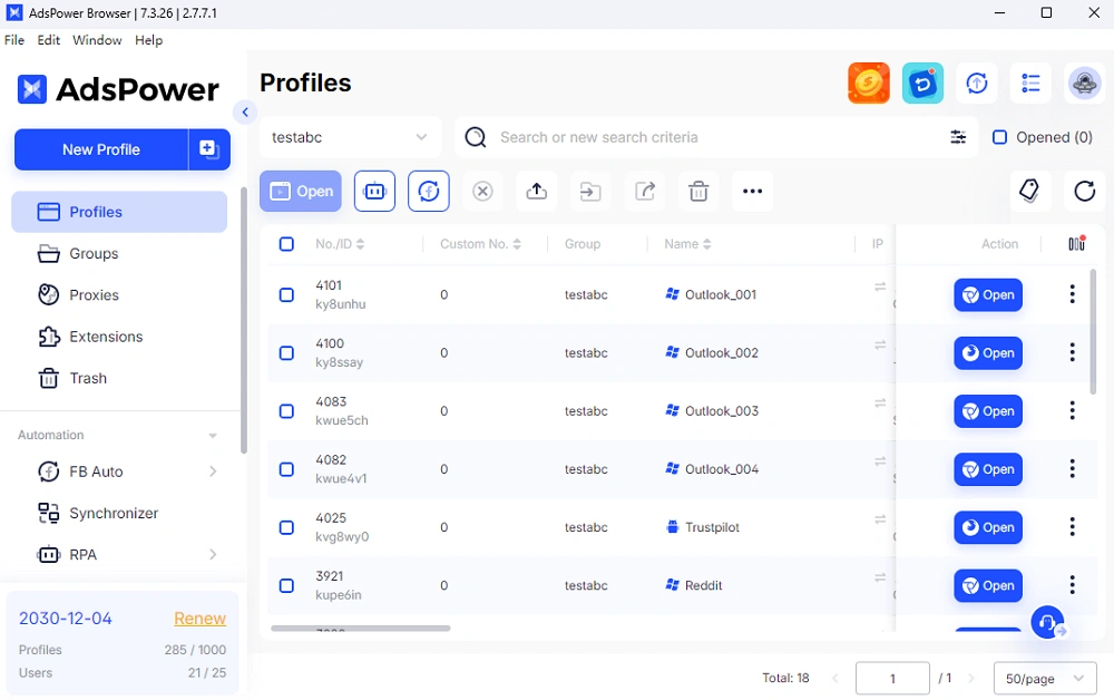 Create Profiles for Outlook