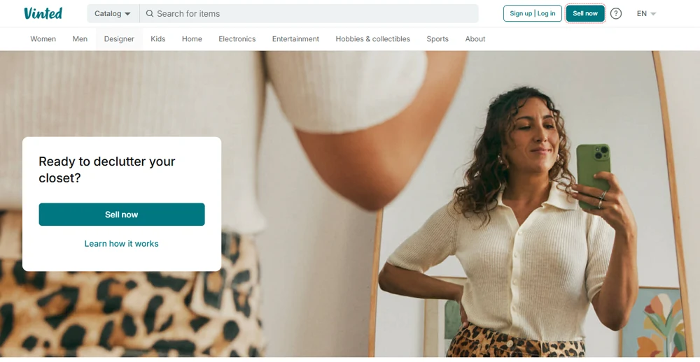 Launch Vinted Homepage