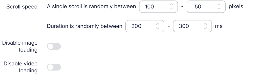 Customize browsing behavior