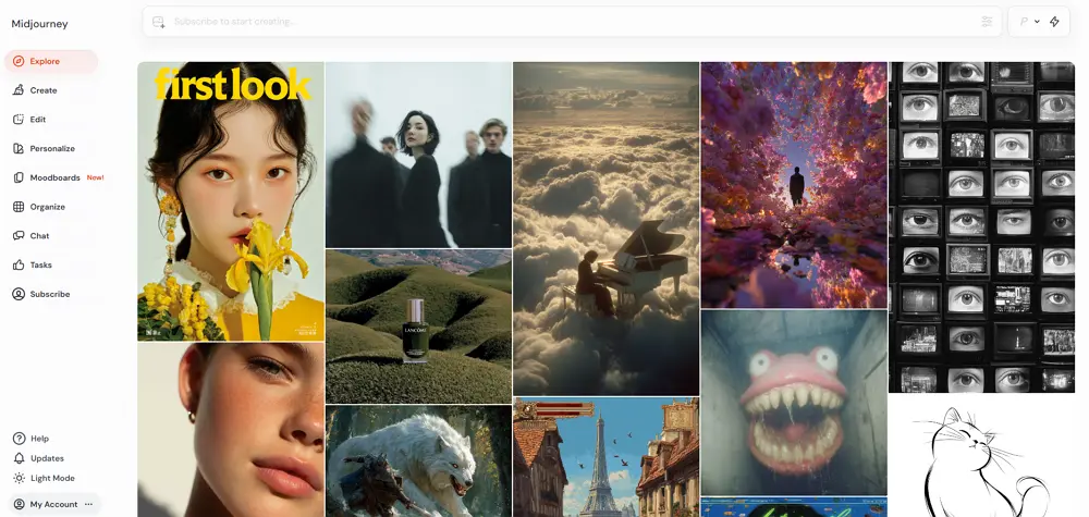 Midjourney Homepage
