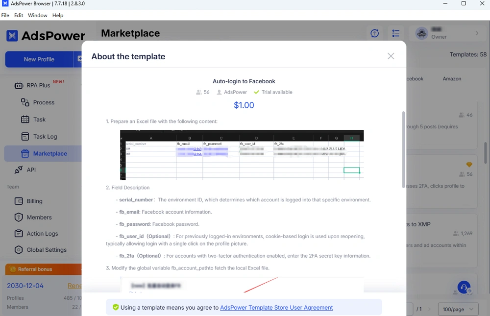 Paid templates for advanced scenarios