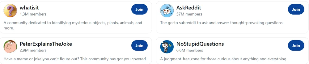 Reddit Subreddits