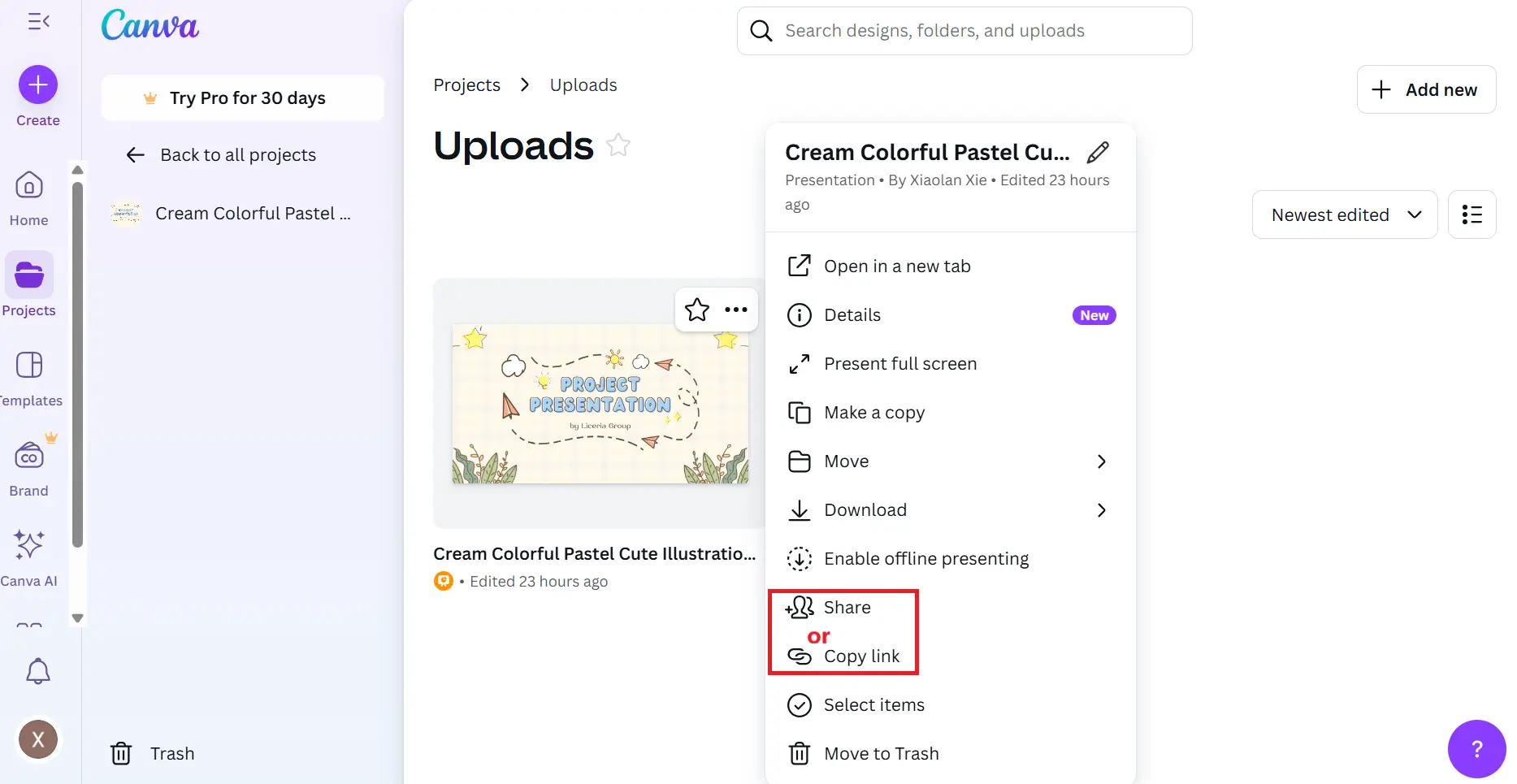 Invite by Email or Generate a Share Link