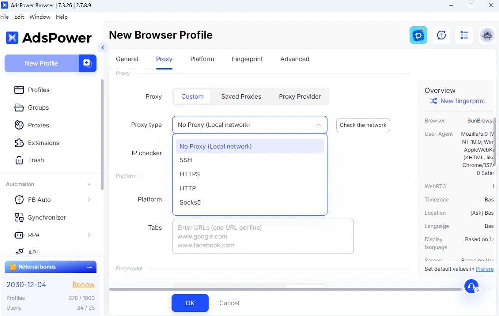 Set up Proxy