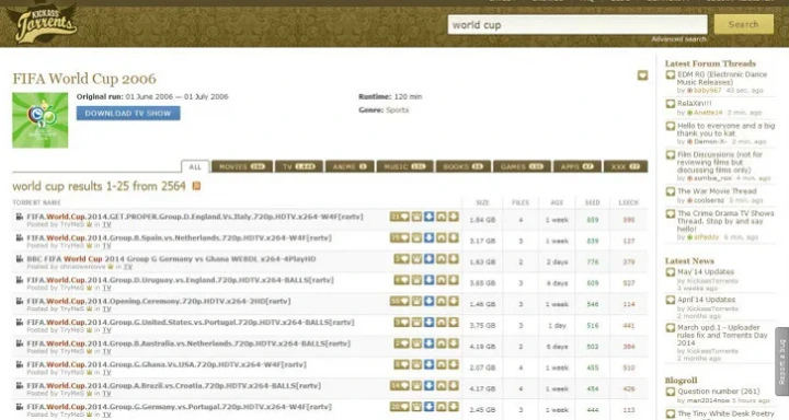 Log in Kickass Torrents
