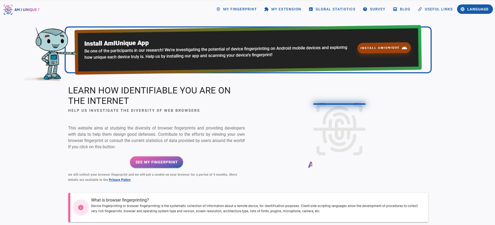 What Is AmIUnique?