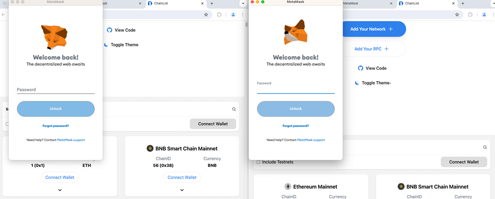 Open Subwindow in Single Window