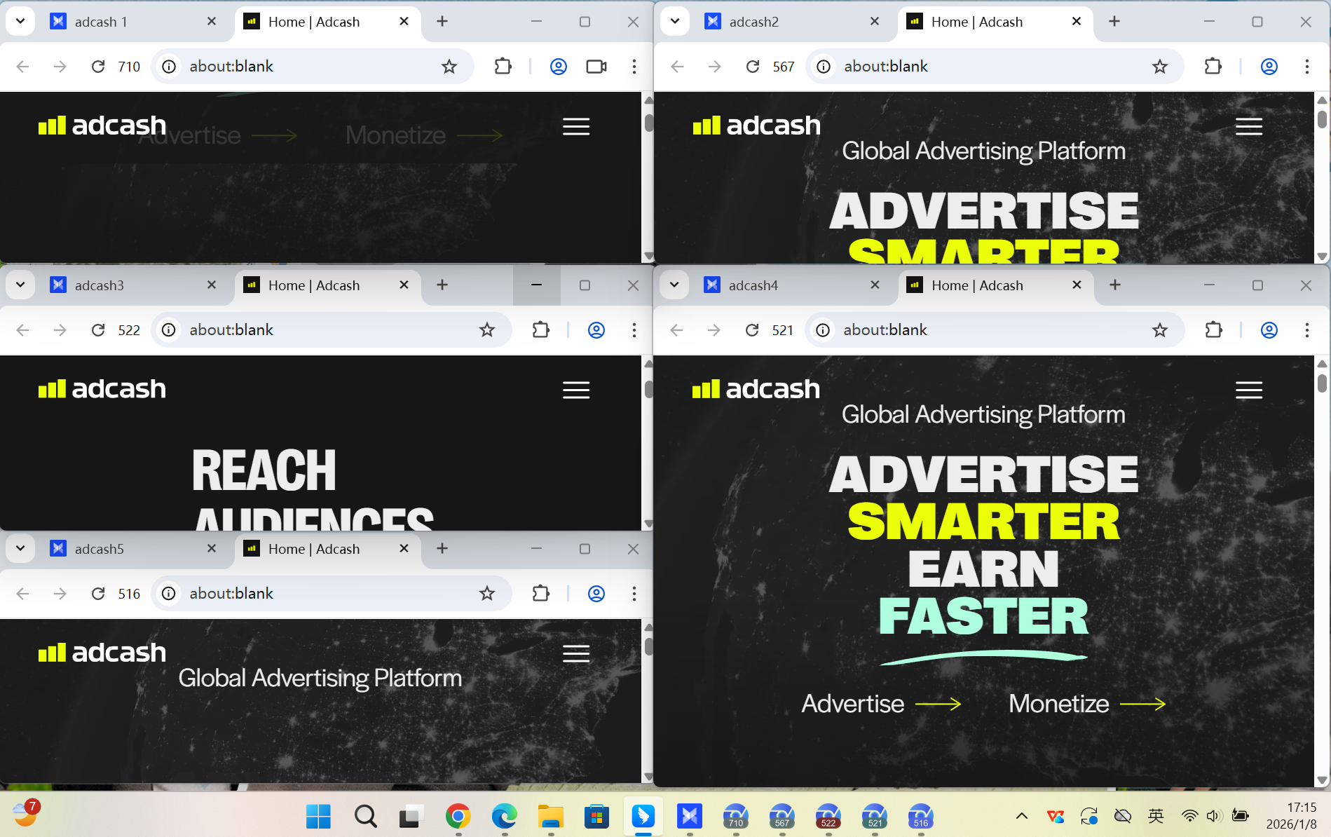 Adcash 全自动挂机项目:单机日入 50-100 欧元,小白也能上手的国际网赚攻略