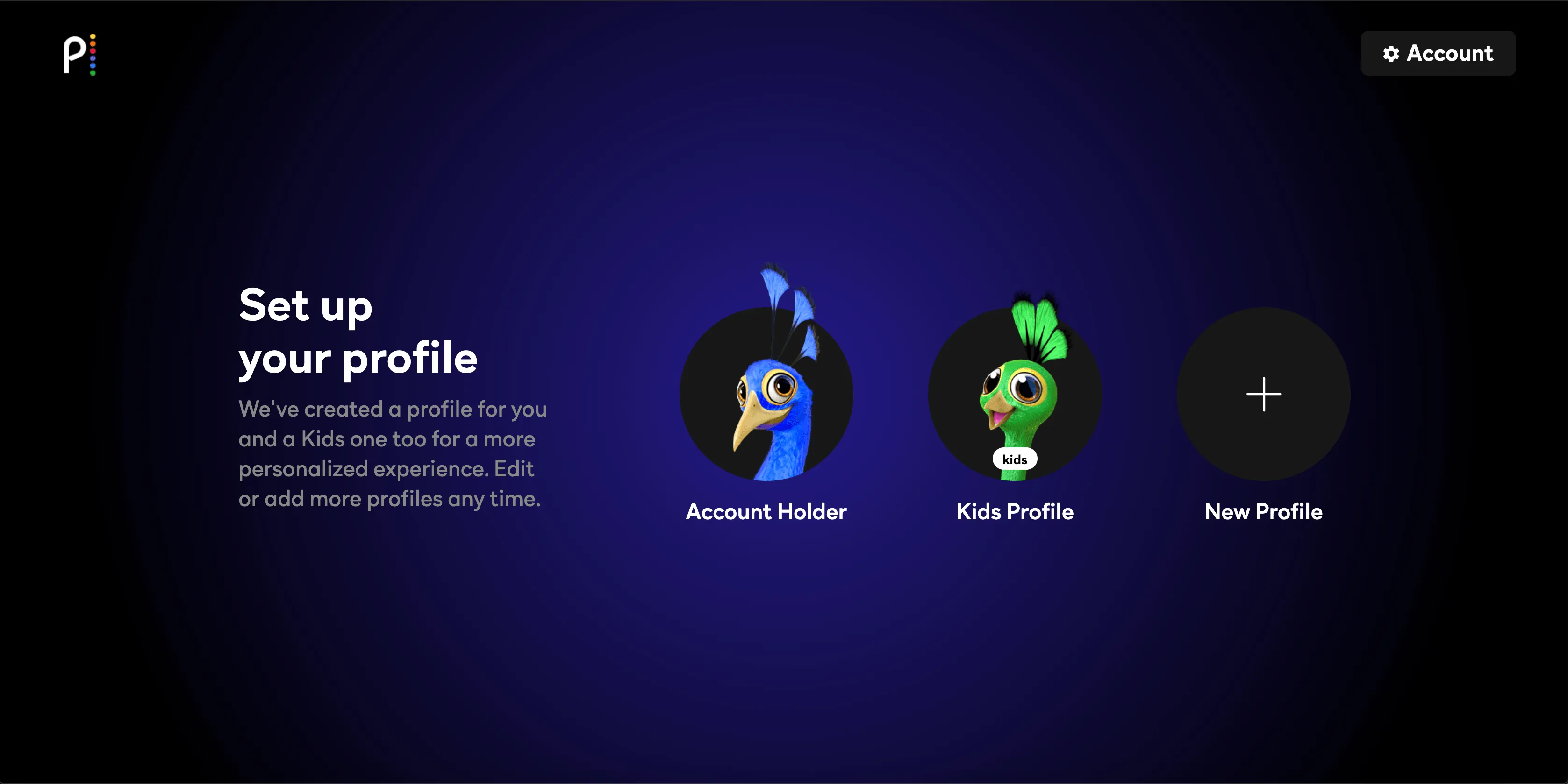 Create Peacock Profile