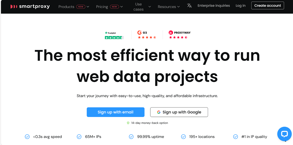 Smartproxy's Website