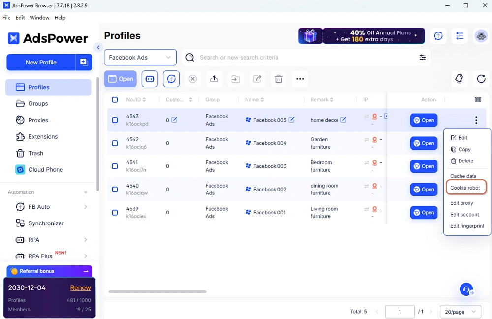 Enable the Cookie Bot