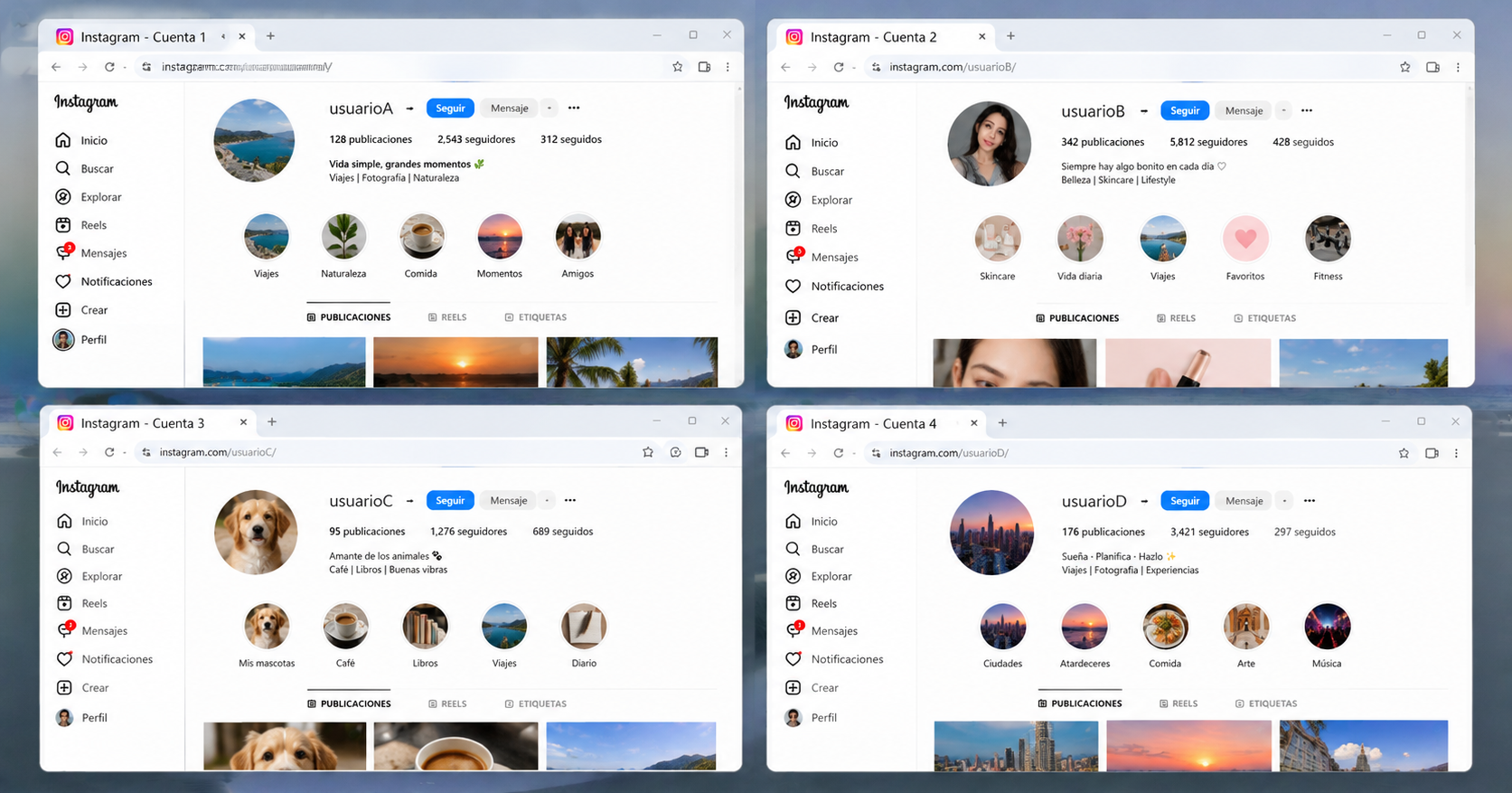 Cómo crear y gestionar varias cuentas de Instagram sin baneos