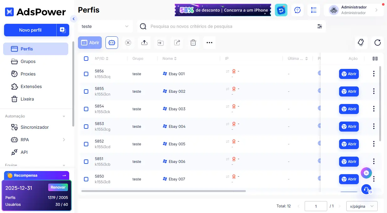Automação de browser e Proteção de Conta Com AdsPower