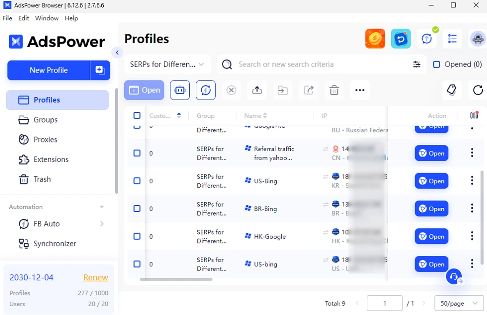 Launch the profile to check the ranking