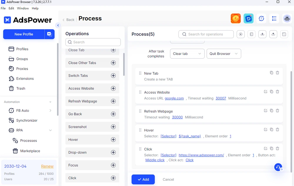 Rpa process