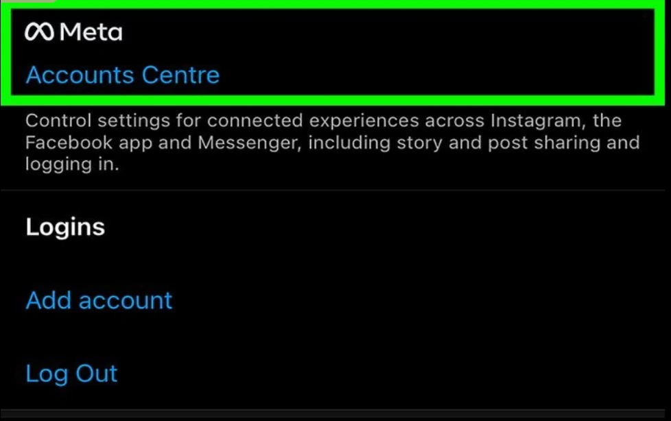 Set Up Accounts Center for Linked Profiles