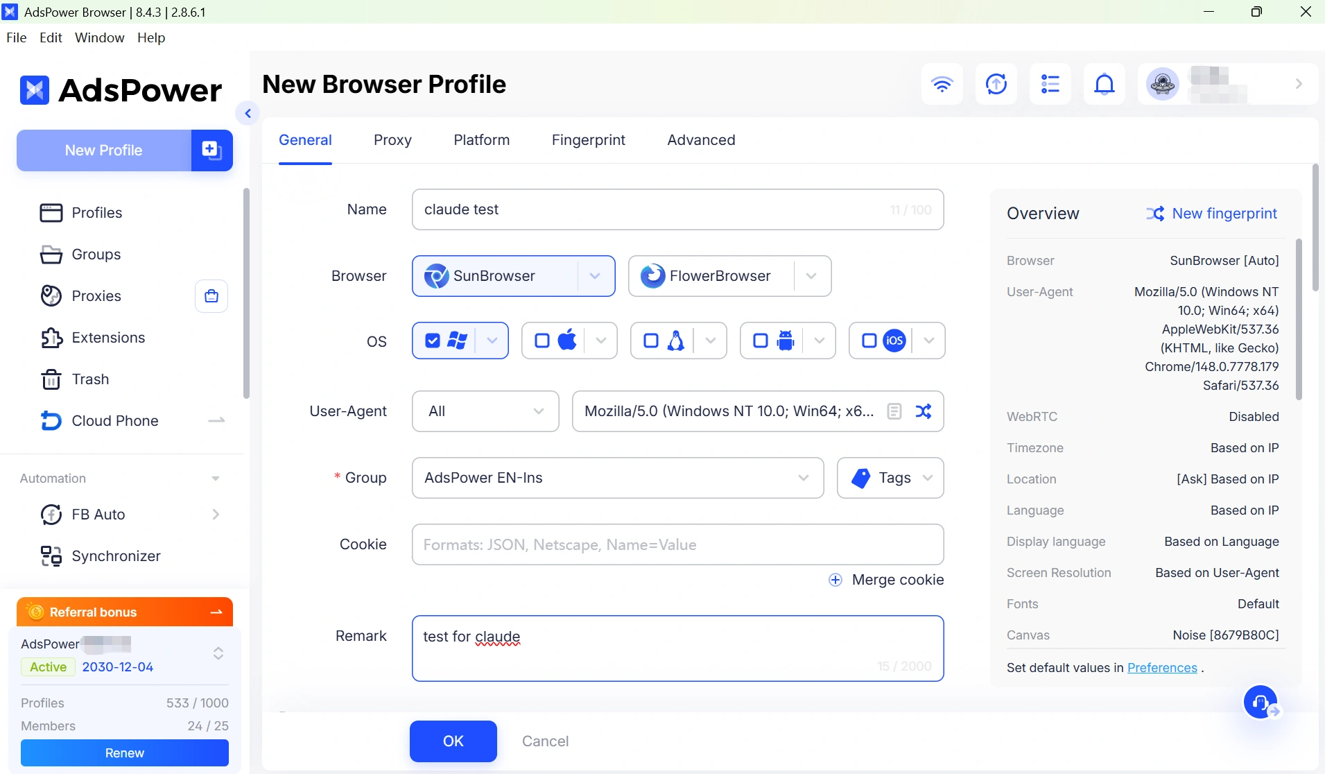 Create-a-new-AdsPower-browser-profile-to-test-Claude