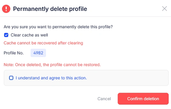 Easier cache cleanup