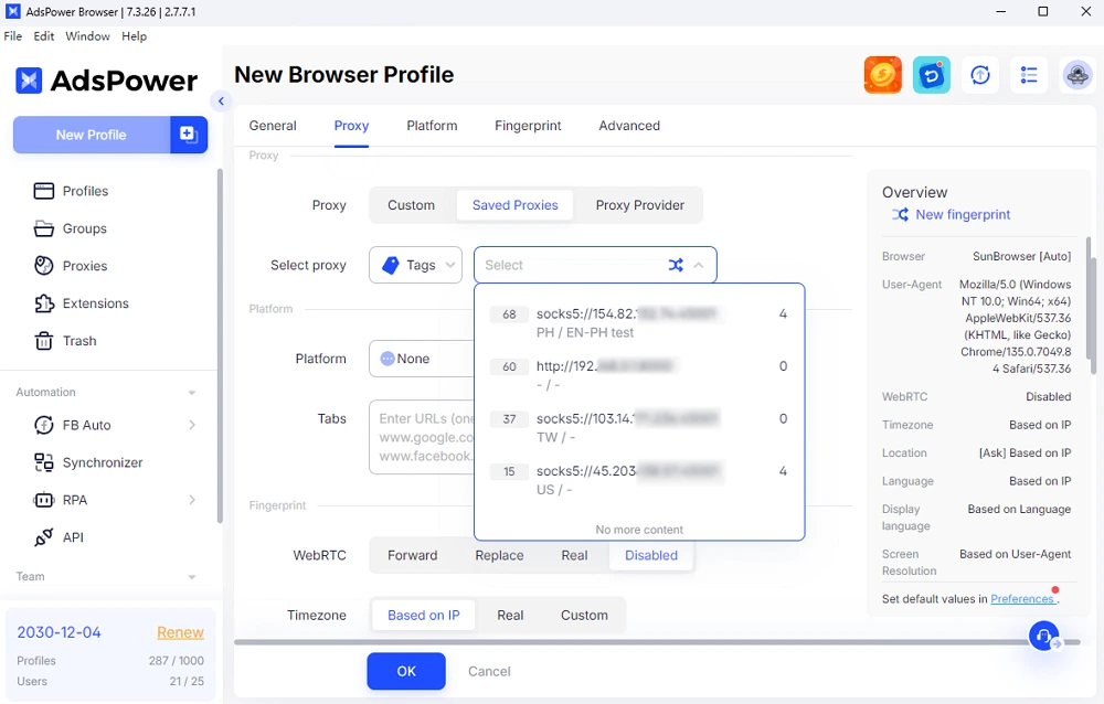 Set Up Proxy