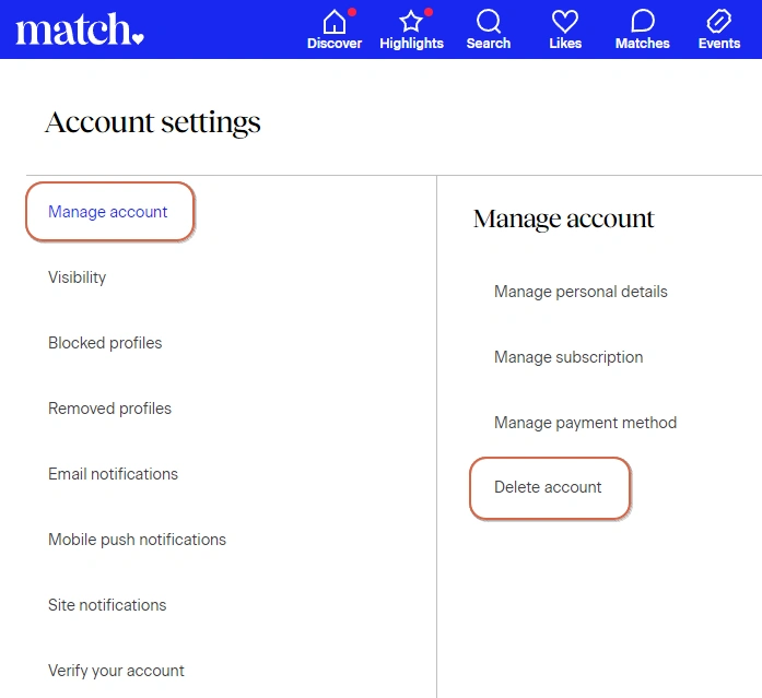 Delete a Match.com Account Properly
