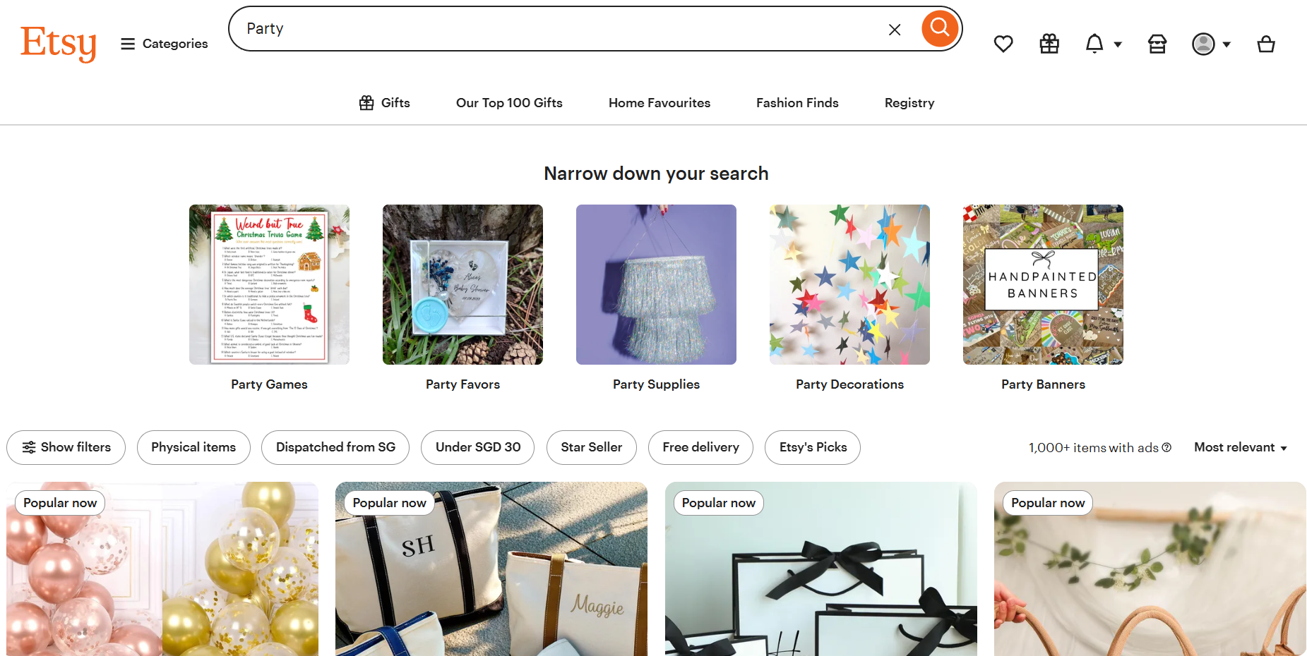 etsy选品-热销品类派对用品