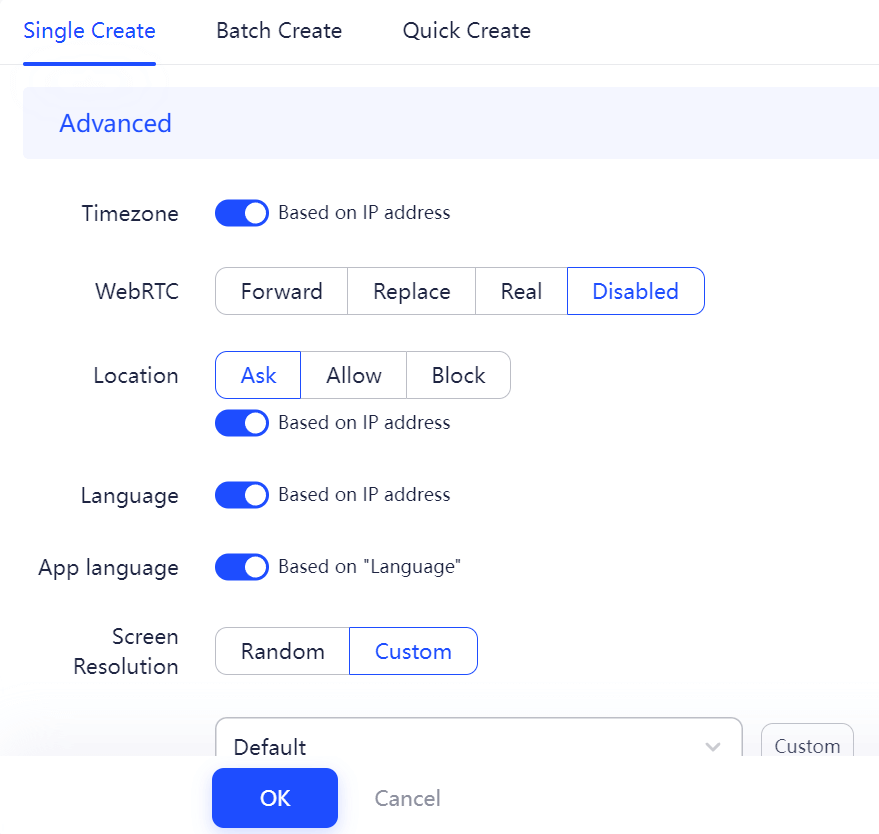 Create Unique Browser Environment