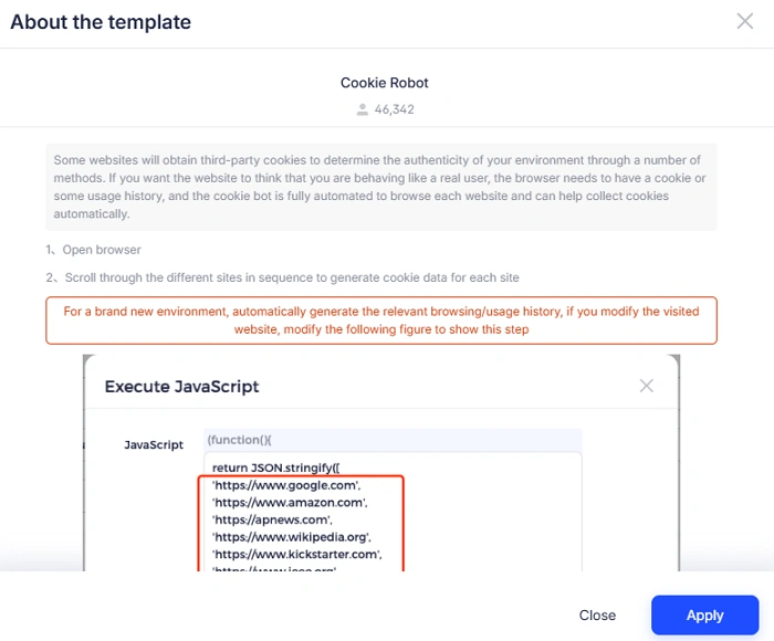 Cookie Bot Templates