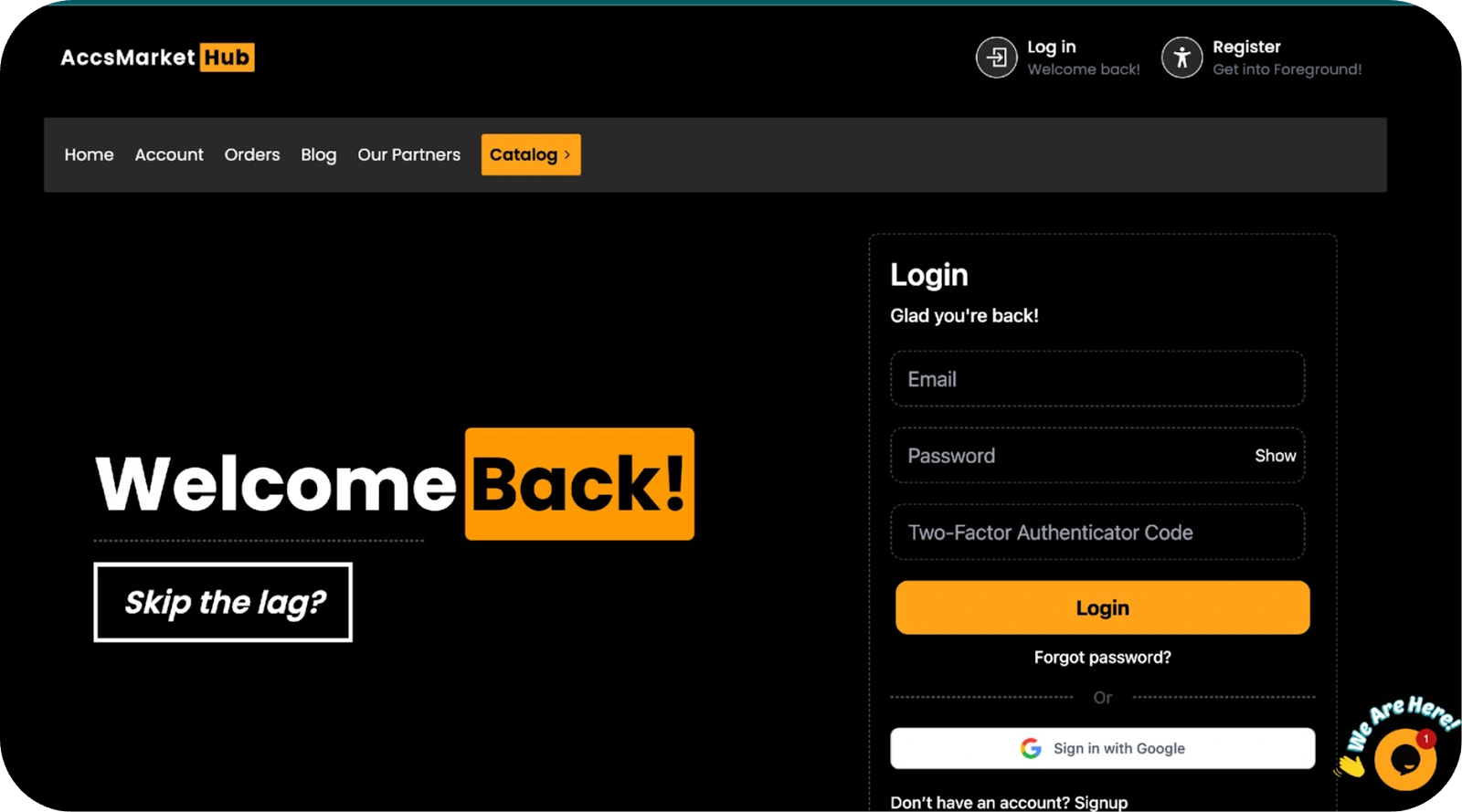 Login AccMarketHub