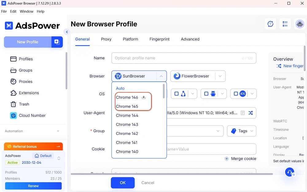 Chrome 146 and Chrome 145 kernels