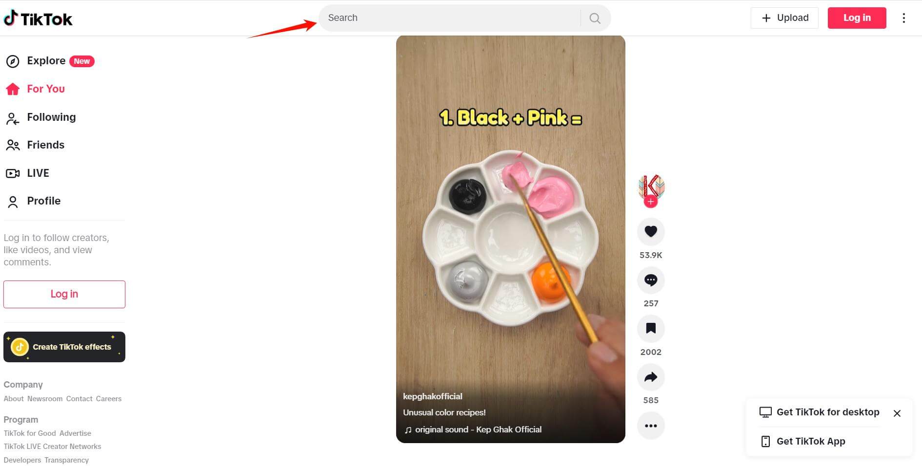 Duyệt web TikTok