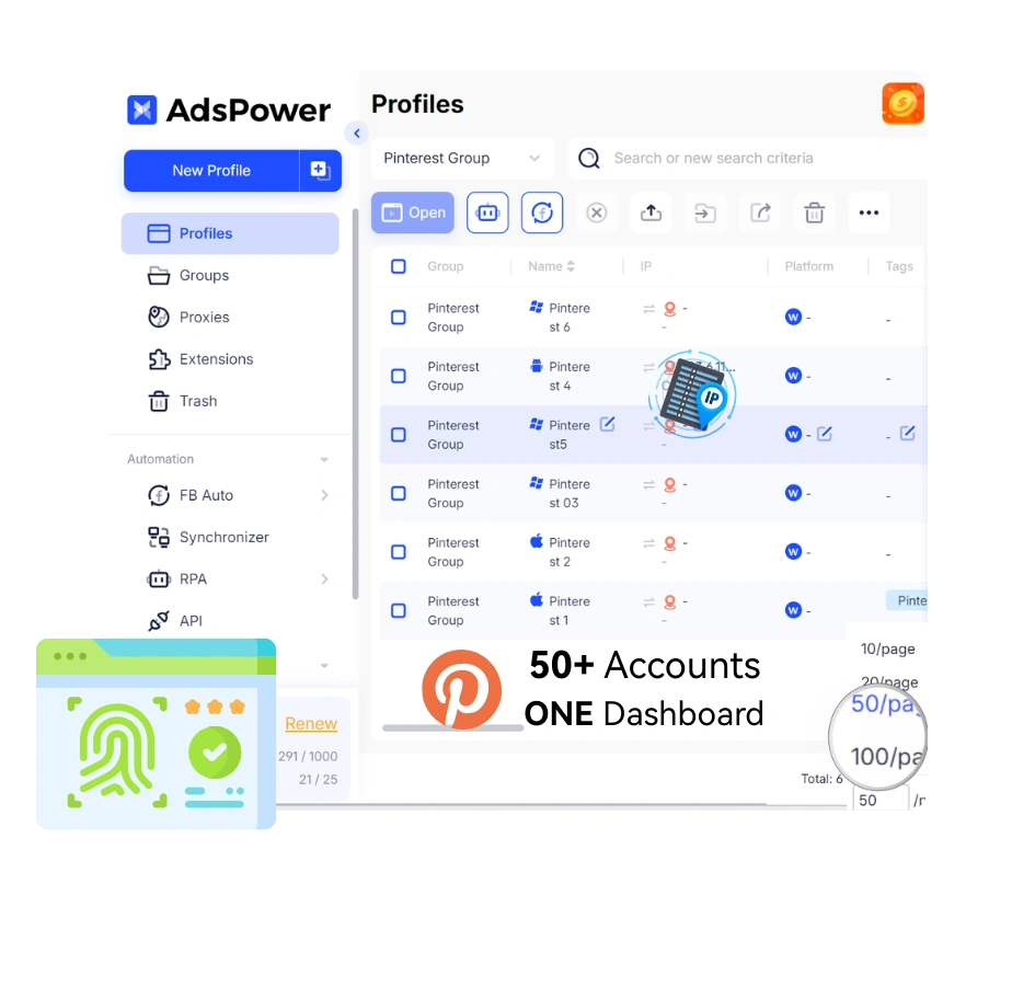 Multiple Pinterest Account on 1 Dashboard