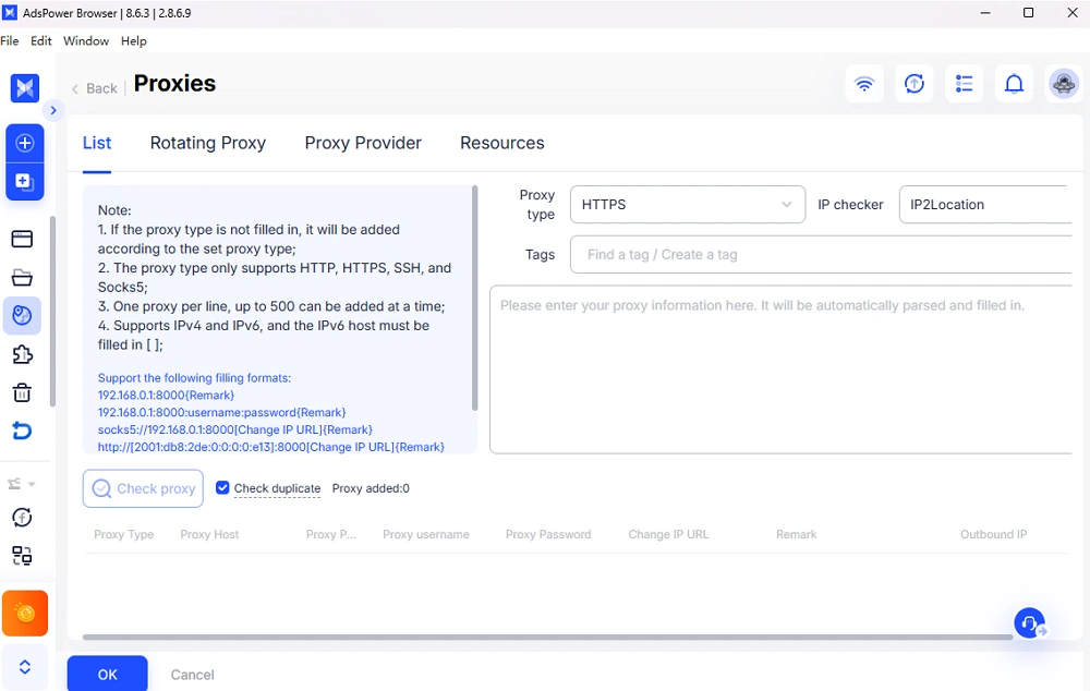 Import Proxy