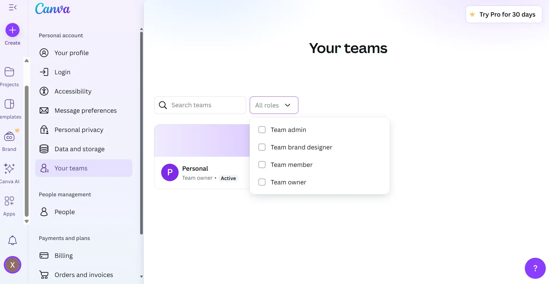 Add Members and Set their roles