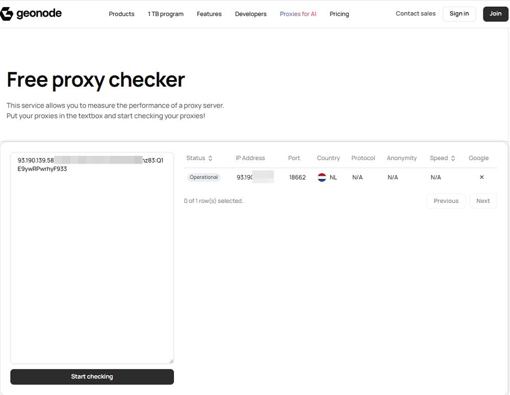 Free Proxy Checker