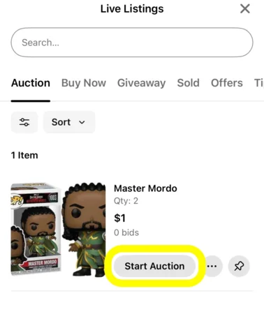 Live Shopping Auctions