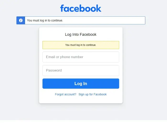 Facebook Login