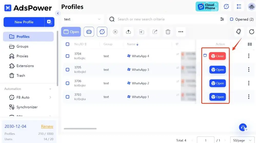 Manage multiple accounts